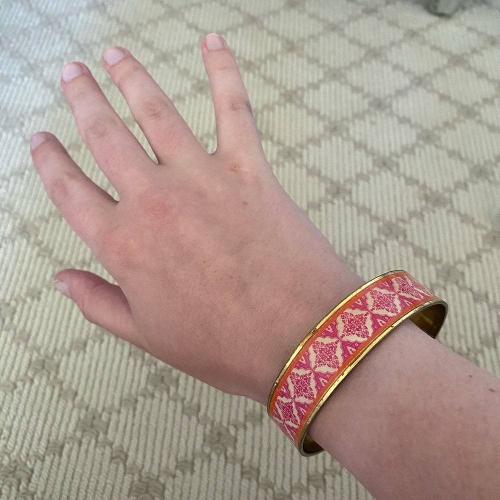 Pink and gold bangle